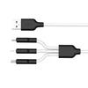 X21 Silicone braid 3 in 1 charging cable for Iphone / Micro USB / Type C aka USB-C universal charge adapter 1m flexible