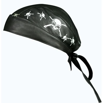 leather skull cap