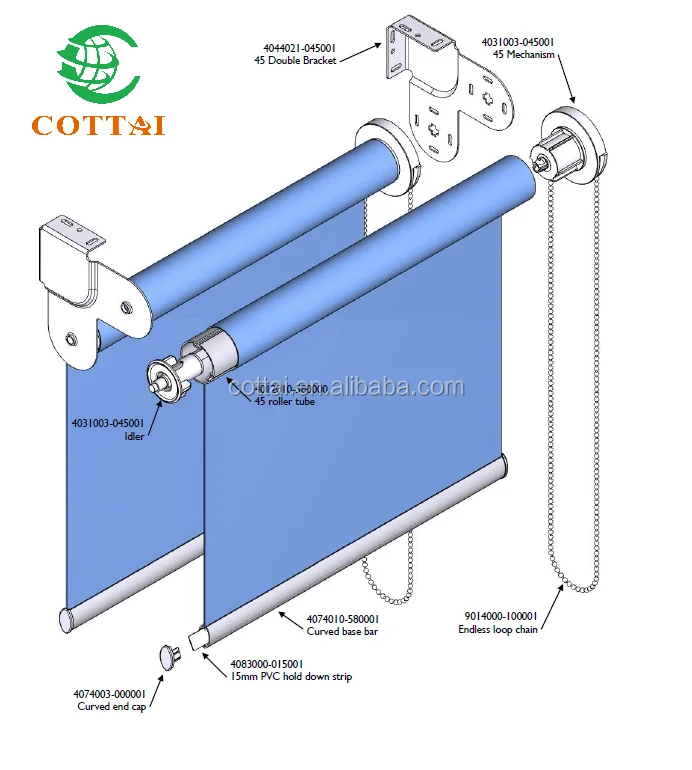 Cottai Spring Assist Roller Blinds Spring Mechanism Components Spring