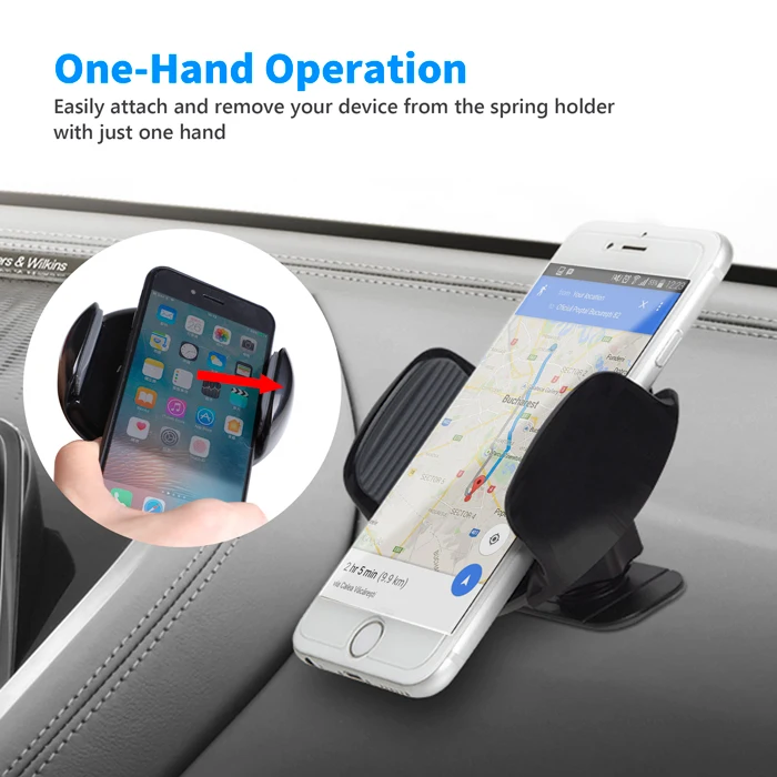 Strong Adhesive Car Mount With Universal Phone Spring Round Holder Buy 3m Sticker Car Mobile