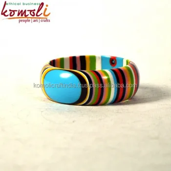 Handmade Multi Color Layered Stripe Colourful Acrylic Resin Handmade Multi Color Layered Stripe Colourful Acrylic Resin Bracelets Cuffs Bangles Jewelry