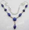 solid sterling silver blue lapis lazuli necklace 18.2" exclusive offers new fashion jewelry