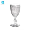 Taiwan Factory High Quality acrylic glass Plastic goblet Diamond shape red wine glass for household