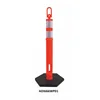 Reflective Road Divider Warning Post, Road Safety Warning Flexible Traffic Delineator Post / Warning Spring Post / Flex Bollard