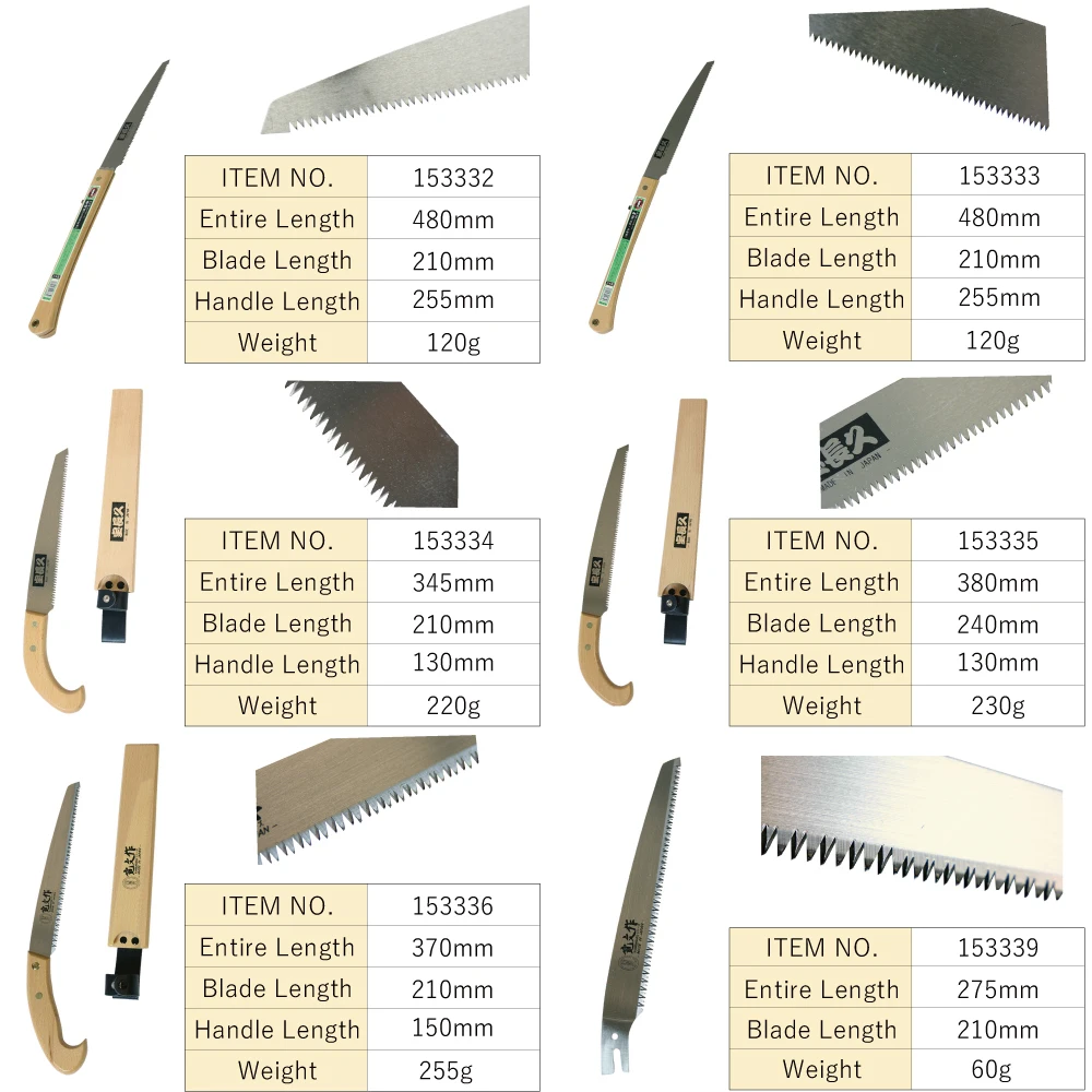 Blade Length 210 270mm Different Types Hand Pruning Chain Wood Saws