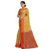 Designer Patola Style Weaving Work Yellow Saree