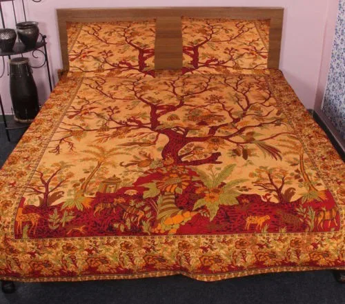 Indian Tree Of Life Cotton Queen Duvet Cover Quilt Cover Bohemian