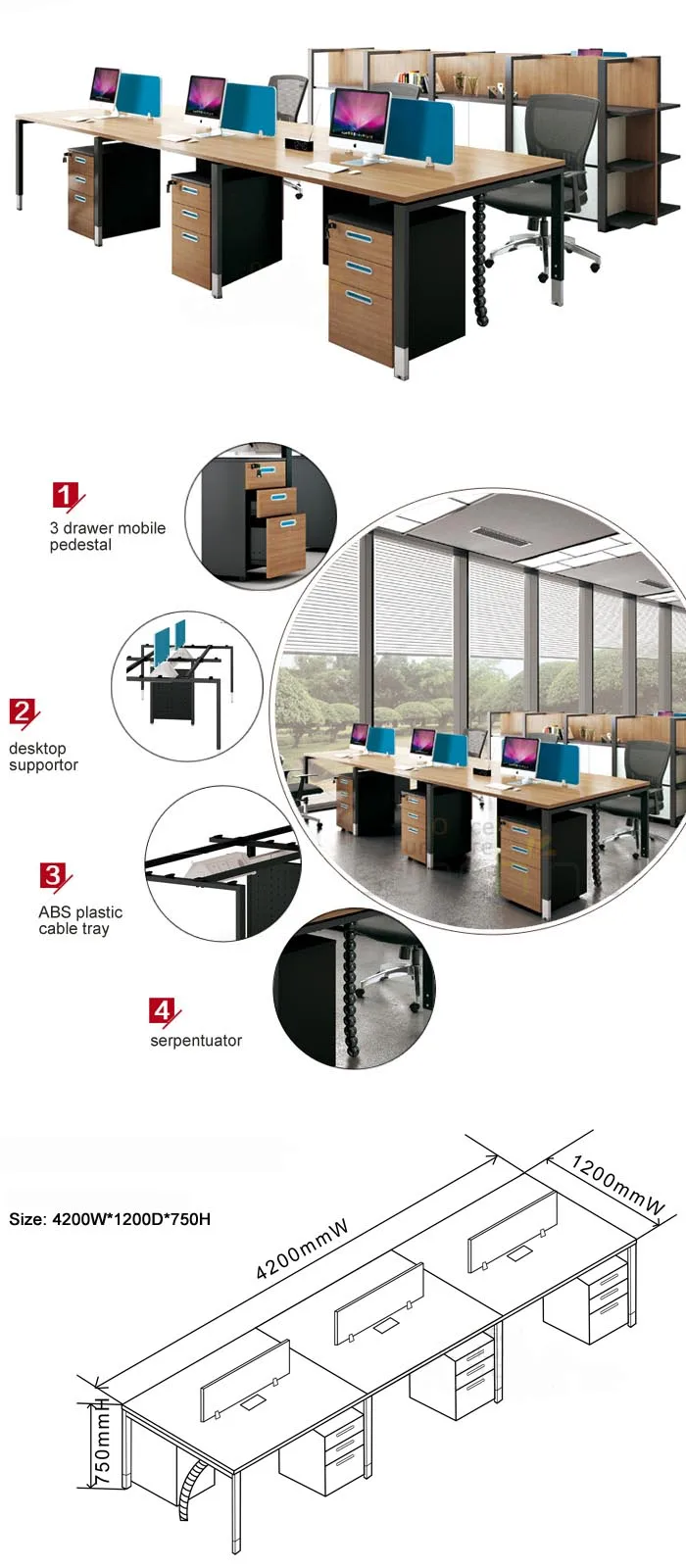 Minimalist Design Japanese Office Furniture Good Quality Components