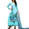 Indian women Salwar kameez suits /Smashing Sea blue Color Creape Digital Printed Suit.