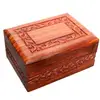 Vintage Lace Design Memorial Engraved Wooden Casket Box for Adults Human Funeral Ashes Cremation urns American/European Style