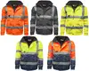 Mens Waterproof Security Jacket/Coat Hi Visibility Work Wear Hi Standard by Hami Land Sports