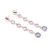 925 solid sterling silver plain plaster earring with real high quality rose chalcedony earring ling silver infinity ring
