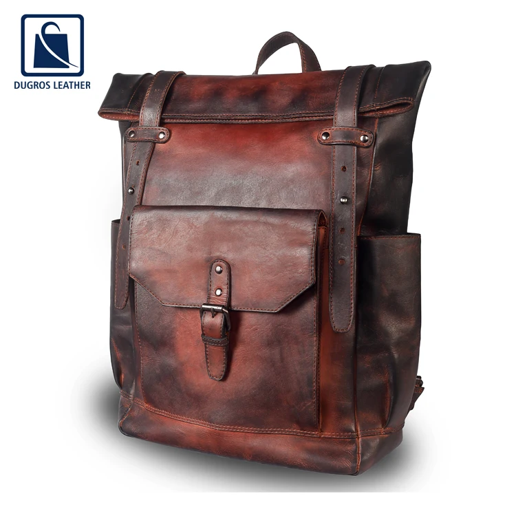 High Quality Stylish Luxurious Men Genuine Leather Backpack Bag - Buy