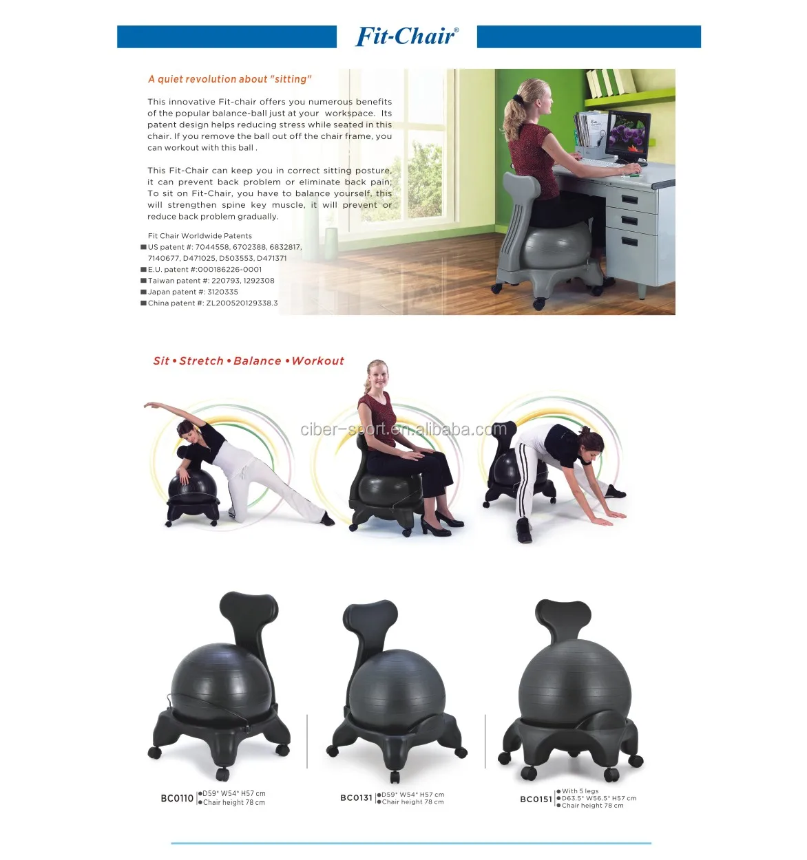 Halb Fit Fitness Yoga Ubung Gym Balance Ball Pilates Stuhl Buy