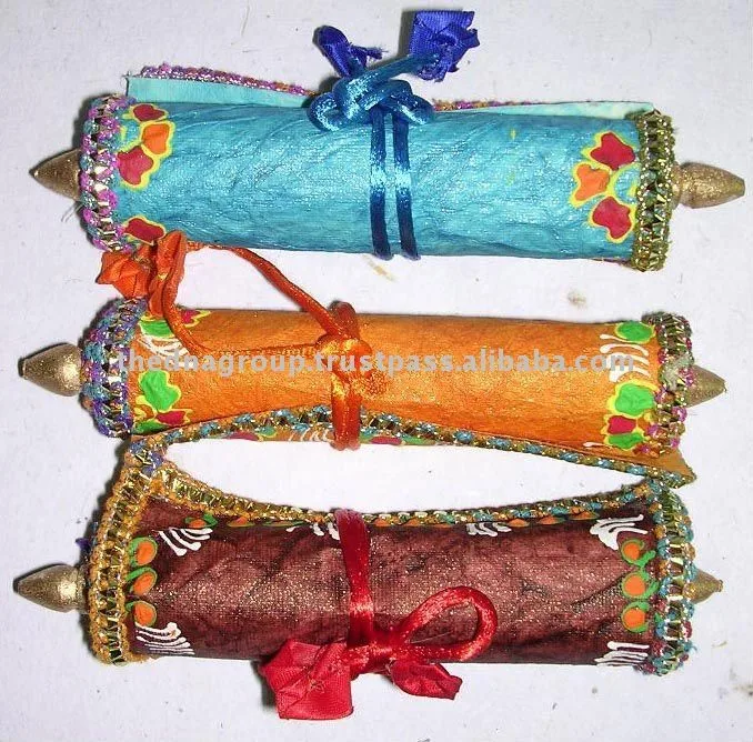 折扣印度手工制作的婚礼信封-2