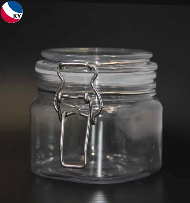 250ml Body Scrub Plastic Container Jars With Spoon For Cosmetic Clear