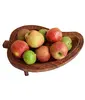MANGO SHAPED FRUIT COLLAPSIBLE SPRING WOOD BASKET TRIVET