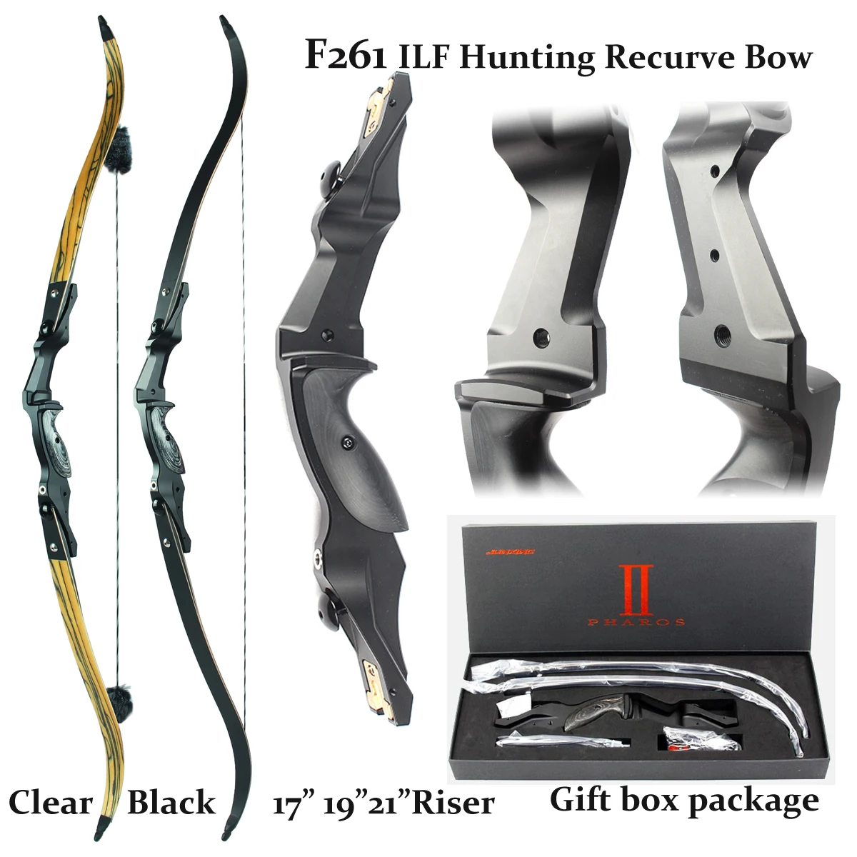 Junxing Archery F261 - Hunting Take down Bow with Carbon Limbs