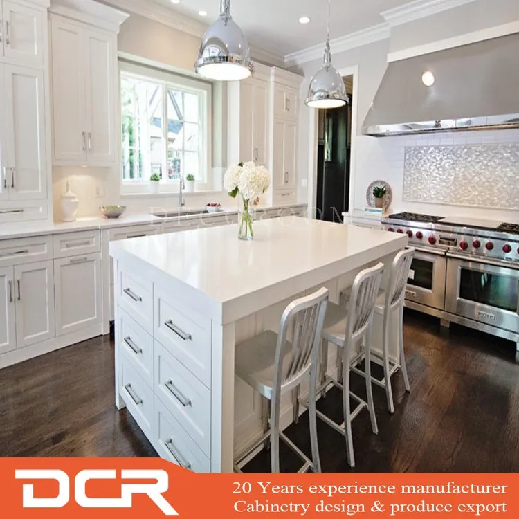 Factory Directly Customized European Shaker Door Off White Kitchen