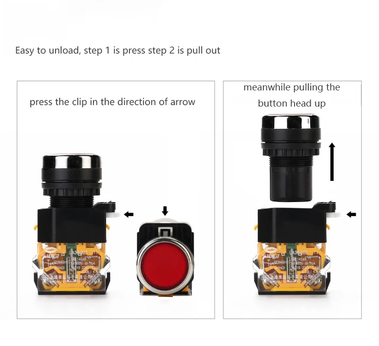 holso electrical momentary alarm push button switch