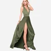 /product-detail/mgoo-hot-sale-oem-women-olive-drap-v-neck-maxi-dress-party-vestidos-with-split-60401752339.html