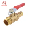 3/8"PT Full Port Lever Handle Hose Barb Brass Ball Valve with 10mm Hose Tail OD