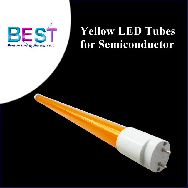 T8 No uv led tube light; Yellow LED Tubes T8 for Semiconductor; UV filter 520nm