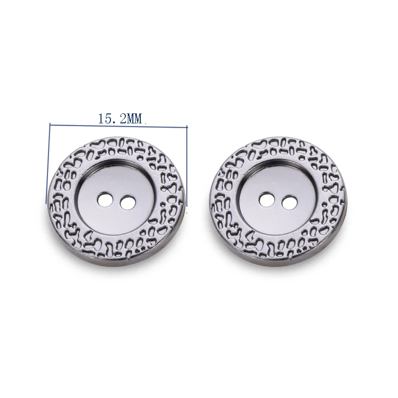 Wholesale Fancy metal sewing shirt button metal 2 hole button for clothes