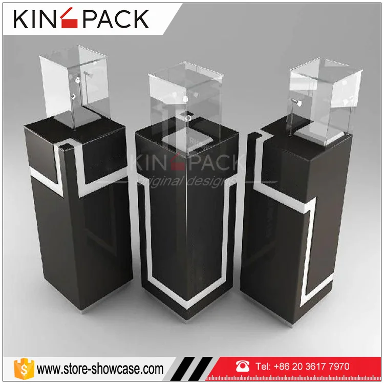 Elegant Clear Glass With Mdf Wood Custom Made Store Fixture Smart