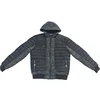 Quilted crew neck winter puffy jacket