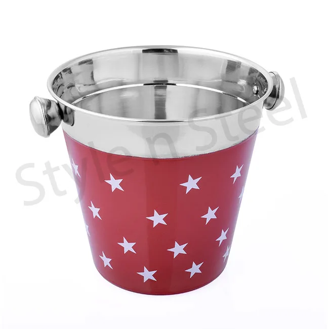 ice bucket with star printing