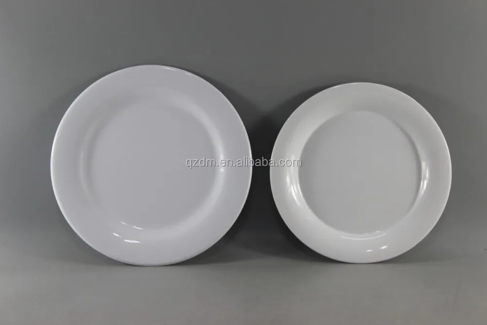 Plain Whit Restaurant Melamine Plates