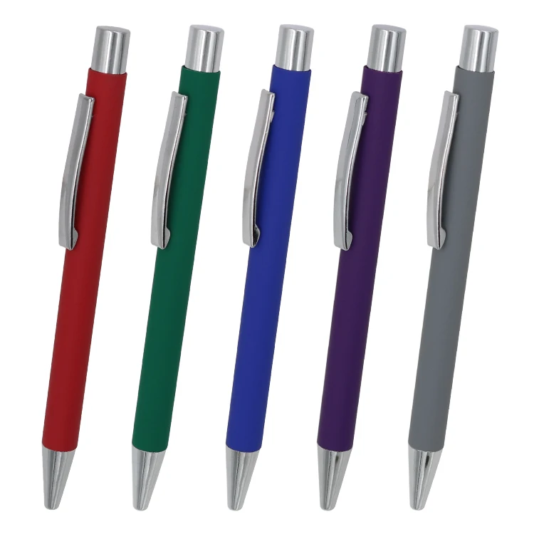 Custom Logo Give Away Pens Matte Metallic Color Ball Pen - Buy Give ...