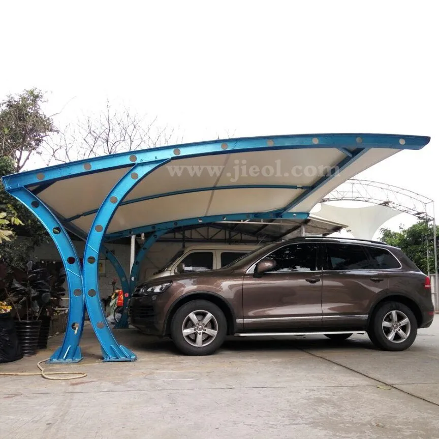 Tensile Car Parking Tent Steel Membrane Structure Fabric Carport Roof ...