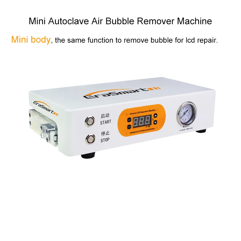 Enshey Mini Autoclave Bubble Remover Adhesive Sticker LCD Air Bubble Remove Machine for Glass Refurbishment 