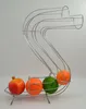 S shape standing wrought iron countertop chute fruit basket