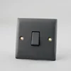 Anthracite 1gang 2way Standard Grounding electric wall switch socket Plate