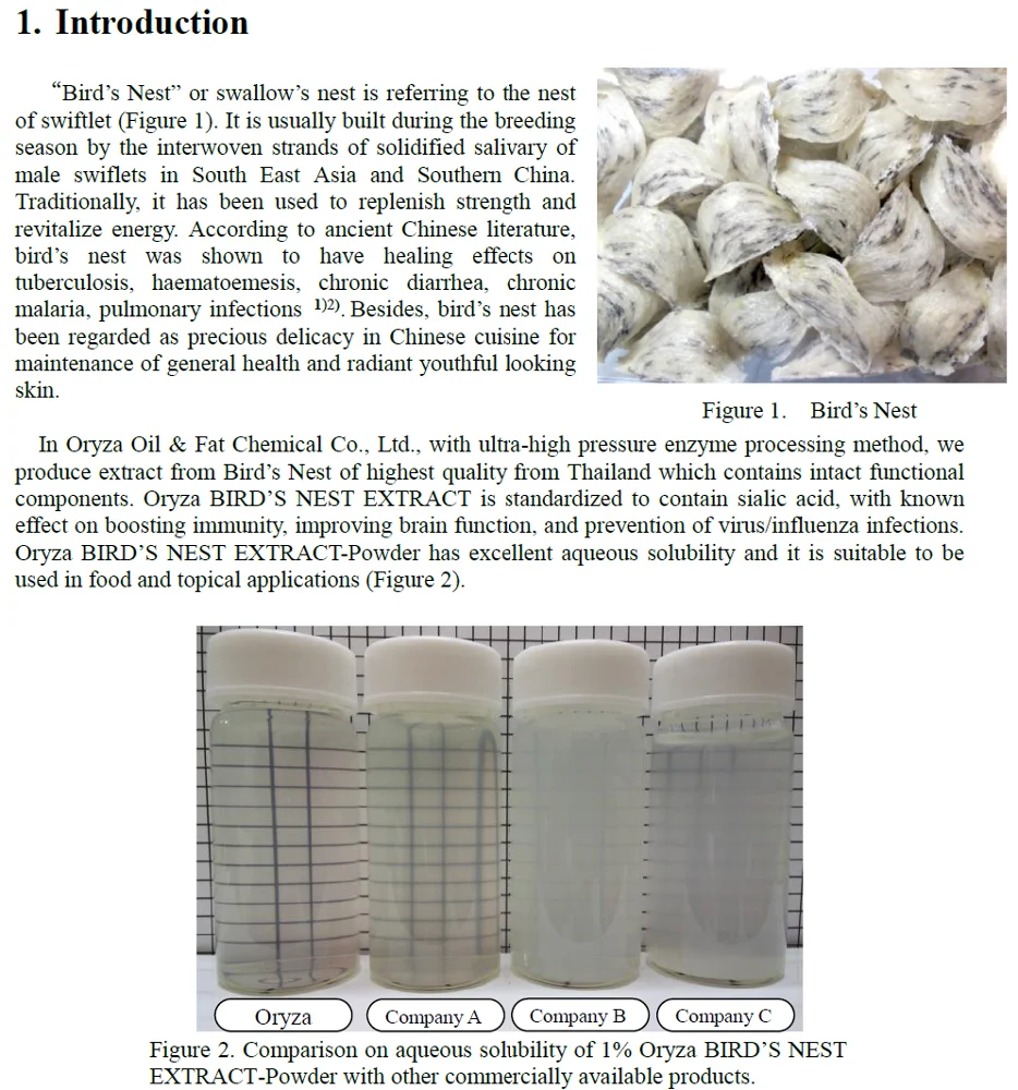 Japanese Bird's ( Swiftlet ) Nest Extract Powder And Liquid For Health