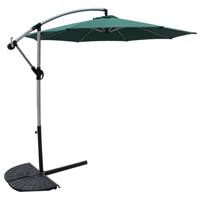 Deluxe Outdoor Sun Umbrella With Led Lights,Automatic Solar Umbrella