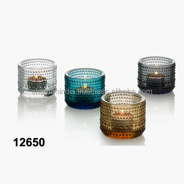 Assorted Colour Glass Tealight Votive Holder