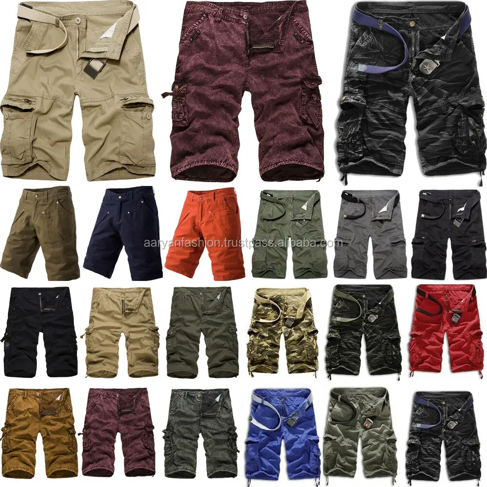 Heavy Washed Cargo Shortcargo Shorts; Mens Fashion Short; Mens Cargo
