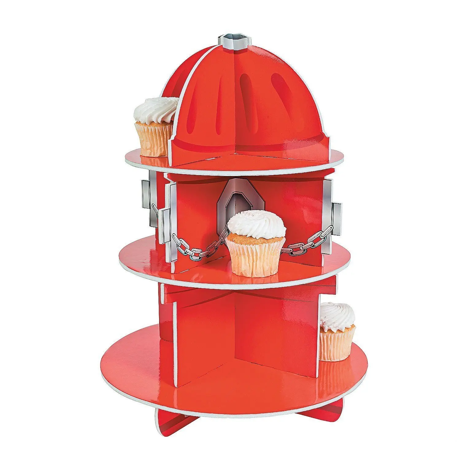 Buy Red Fire Hydrant 3 Tier Cupcake Holder Fireman