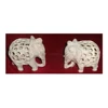 Unique designed Soapstone Undercut Trunk Down elephant, stone elephant