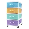 Plastic Storage Cabinet With 4- Color - Drawers