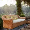 Sofa bench CURVE classic natural waterhyacinth rattan furniture, natural rattan furniture, indonesian rattan furniture outdoor