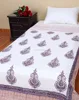 Hand Printed Damask Cotton Dohar Soft And Lightweight Durable Bedspread Blanket