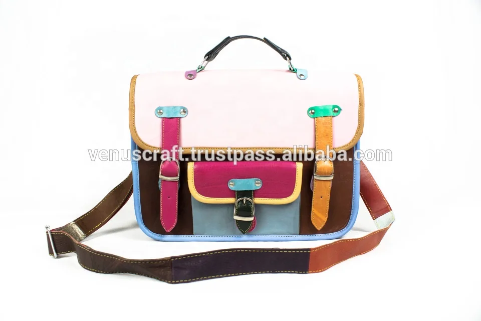 New Fashion Multi Color Leather Messenger Bag Buy Multi Color Bag