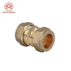 10mm x 10mm Equal Brass Compression Straight Coupling For Hot and Cold Water Systems