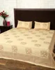 Tree Hand Block Printed Indian Cotton Beach House Patio Double Bed Sheet With Pillow Cover