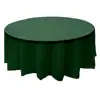 2 HUNTER GREEN Plastic Round Tablecloths 84" Diameter Table Cover